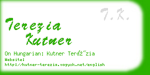 terezia kutner business card